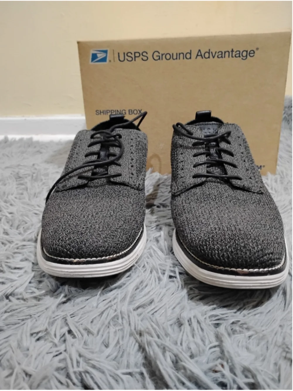 Cole Haan Original Grand Stitchlite Wingtip Oxford Men Size 11 Gray Shoes